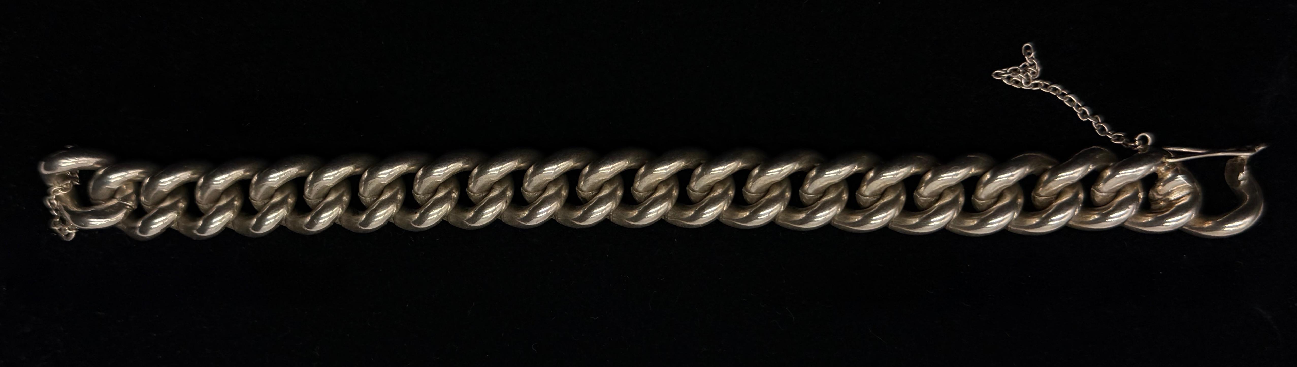 Srebrna bransoleta Warmet masa 114 g