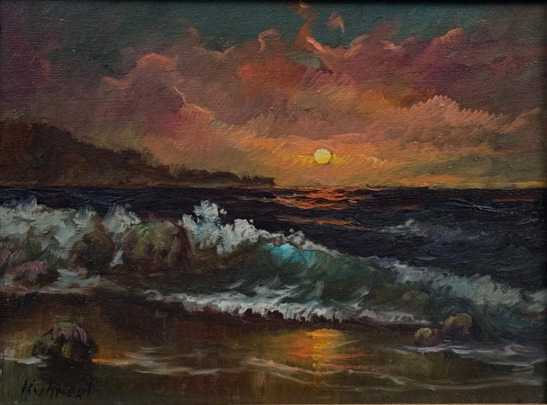 Nieustalony malarz ''Zachód słońca nad morzem''