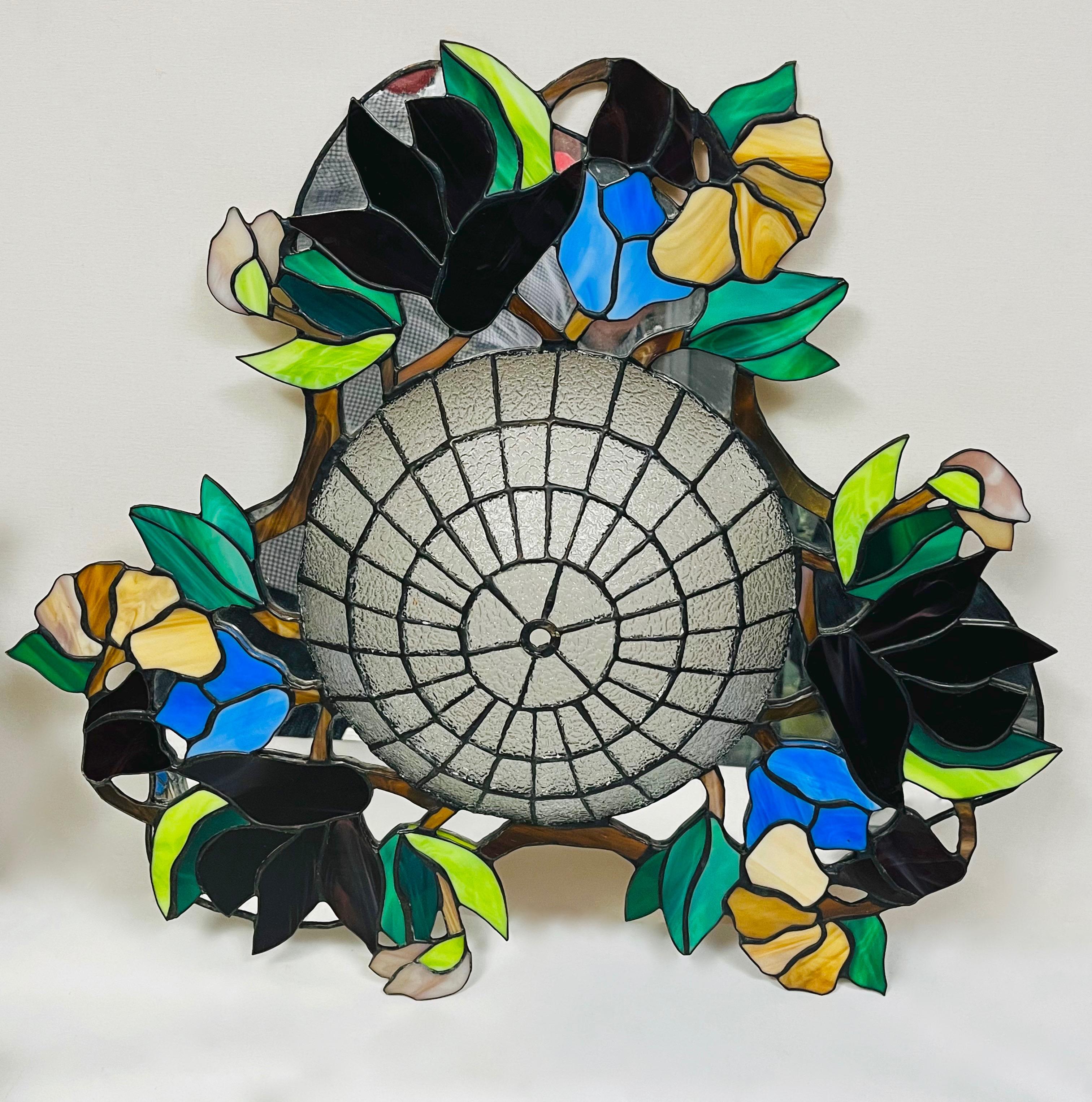 Zestaw witrażowych kloszy do plafonów i kinkietów-8 sztuk