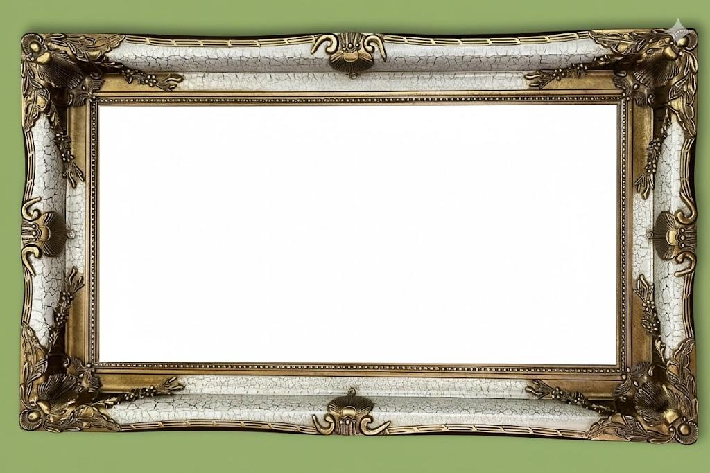 Salonowe lustro w ozdobnej ramie