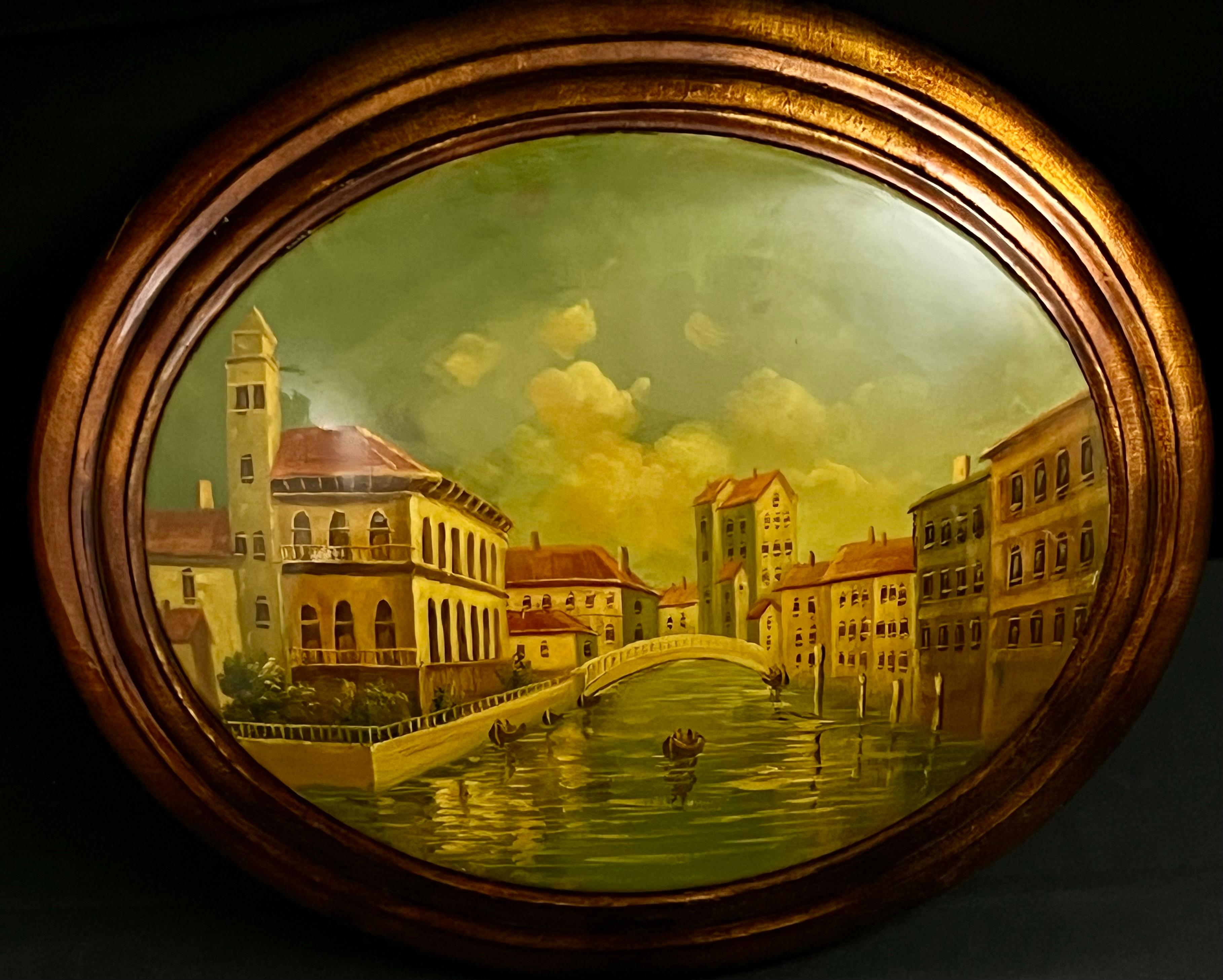 Zestaw 2 obrazów w owalnych ramach