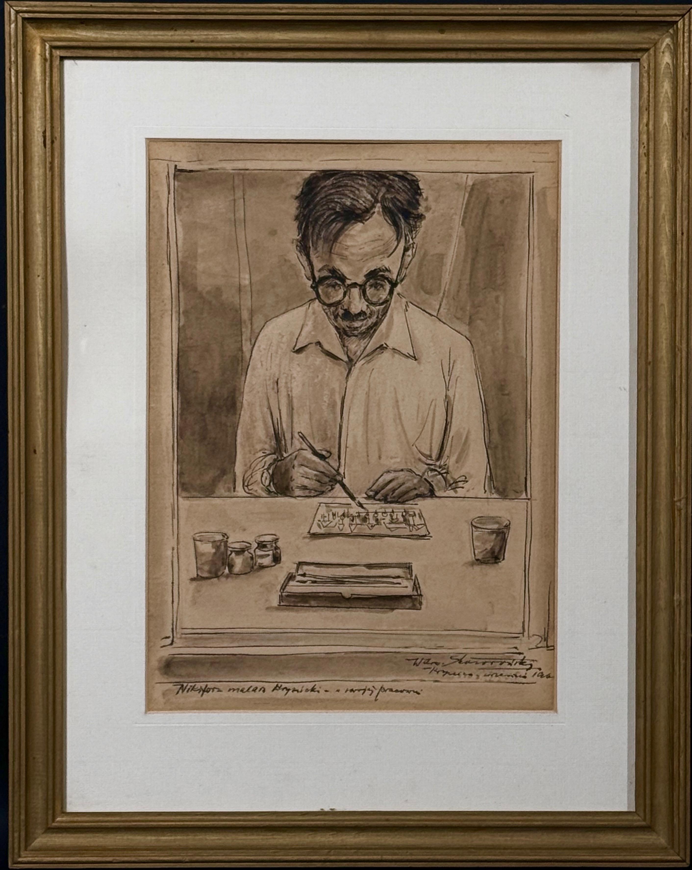 Wacław Skowroński ,''Portret Nikifora''