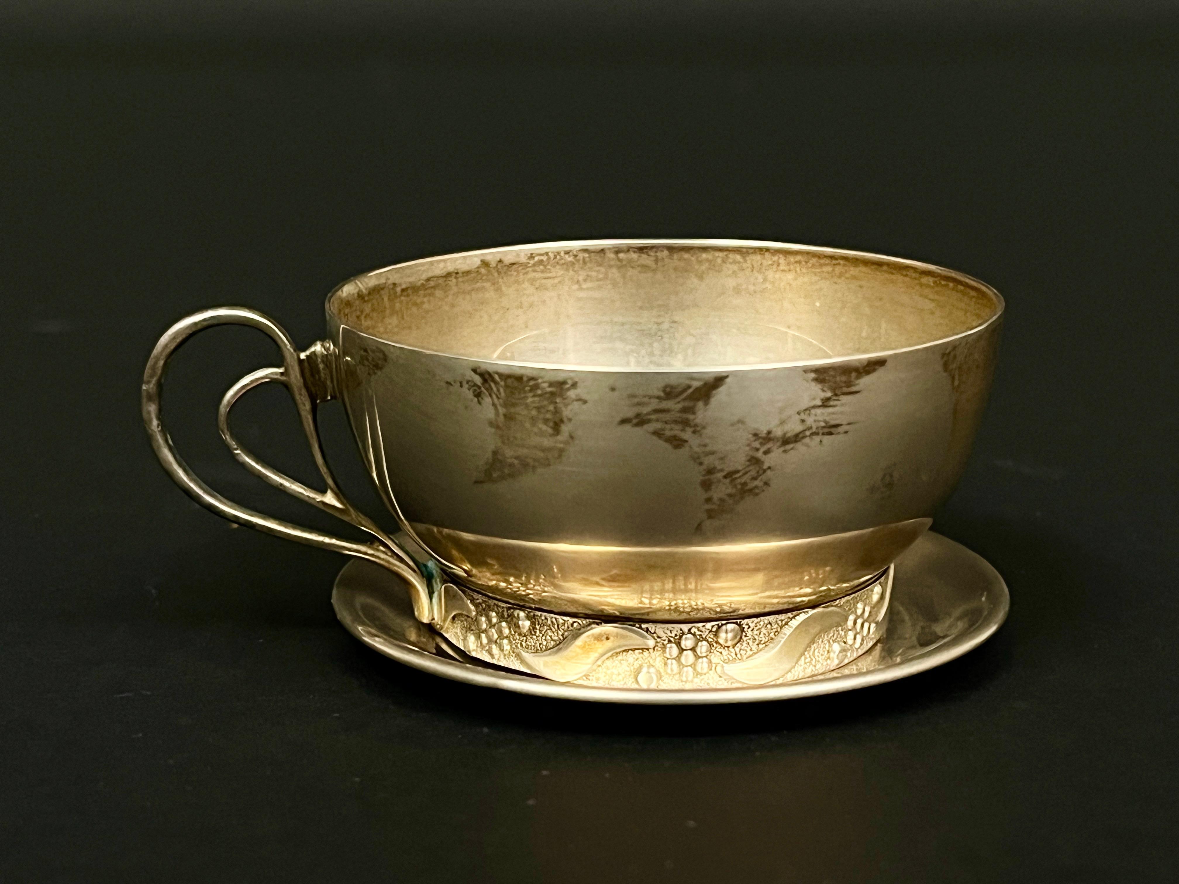 Srebrny zestaw do mokki dla 6 osób , 1085 g