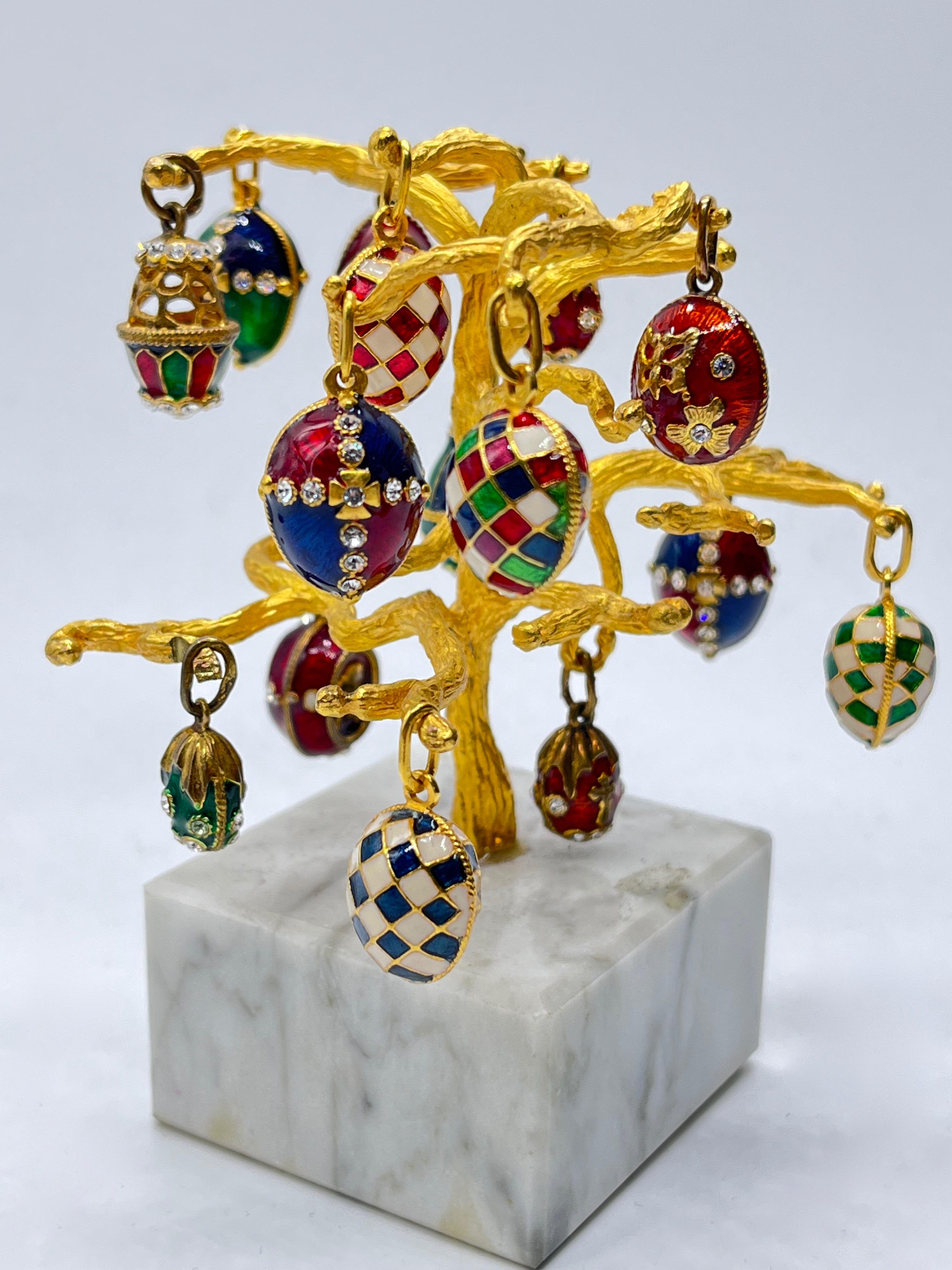 Drzewko z jajkami w stylu Faberge-15 sztuk 