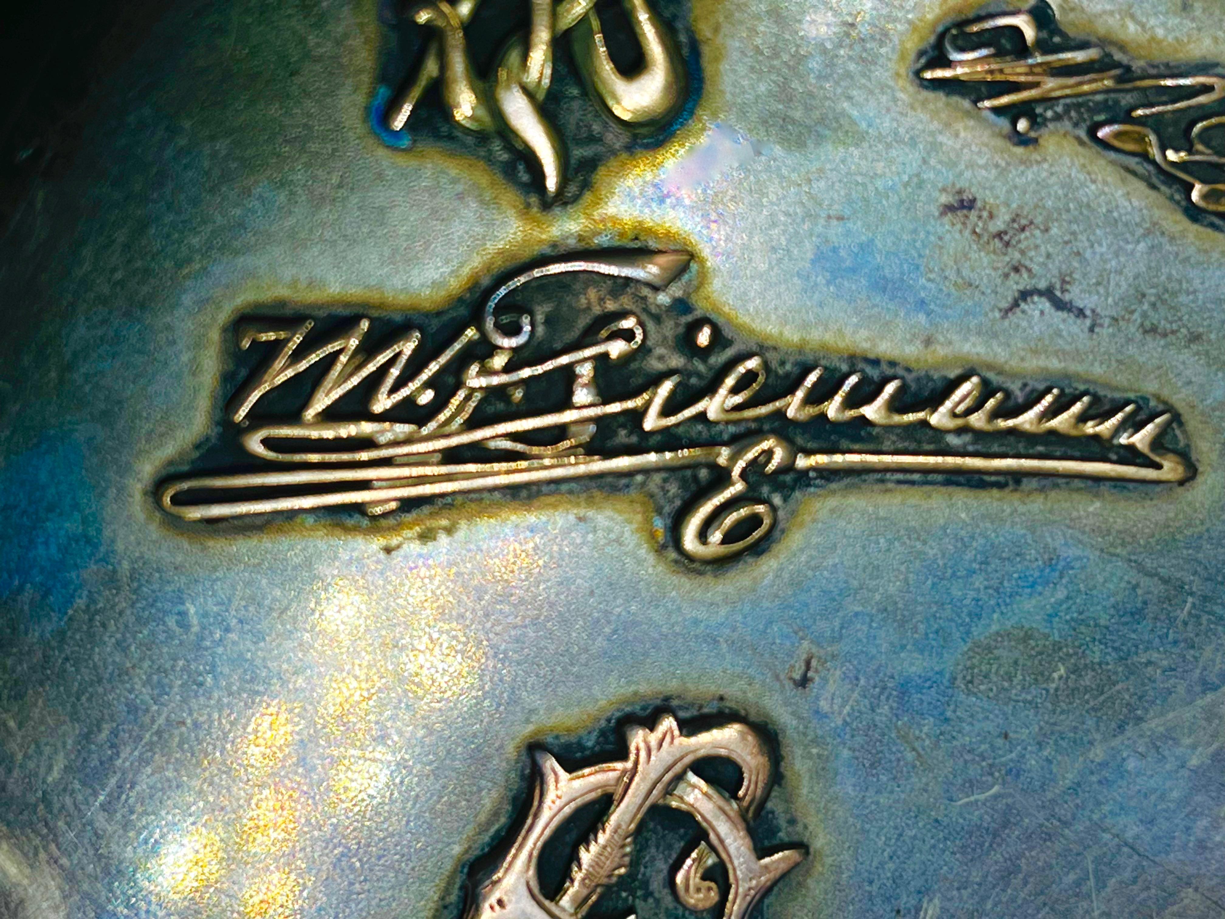 Unikatowa złocona srebrna papierośnica ''Pamiątka I Kongresu Syjonistycznego