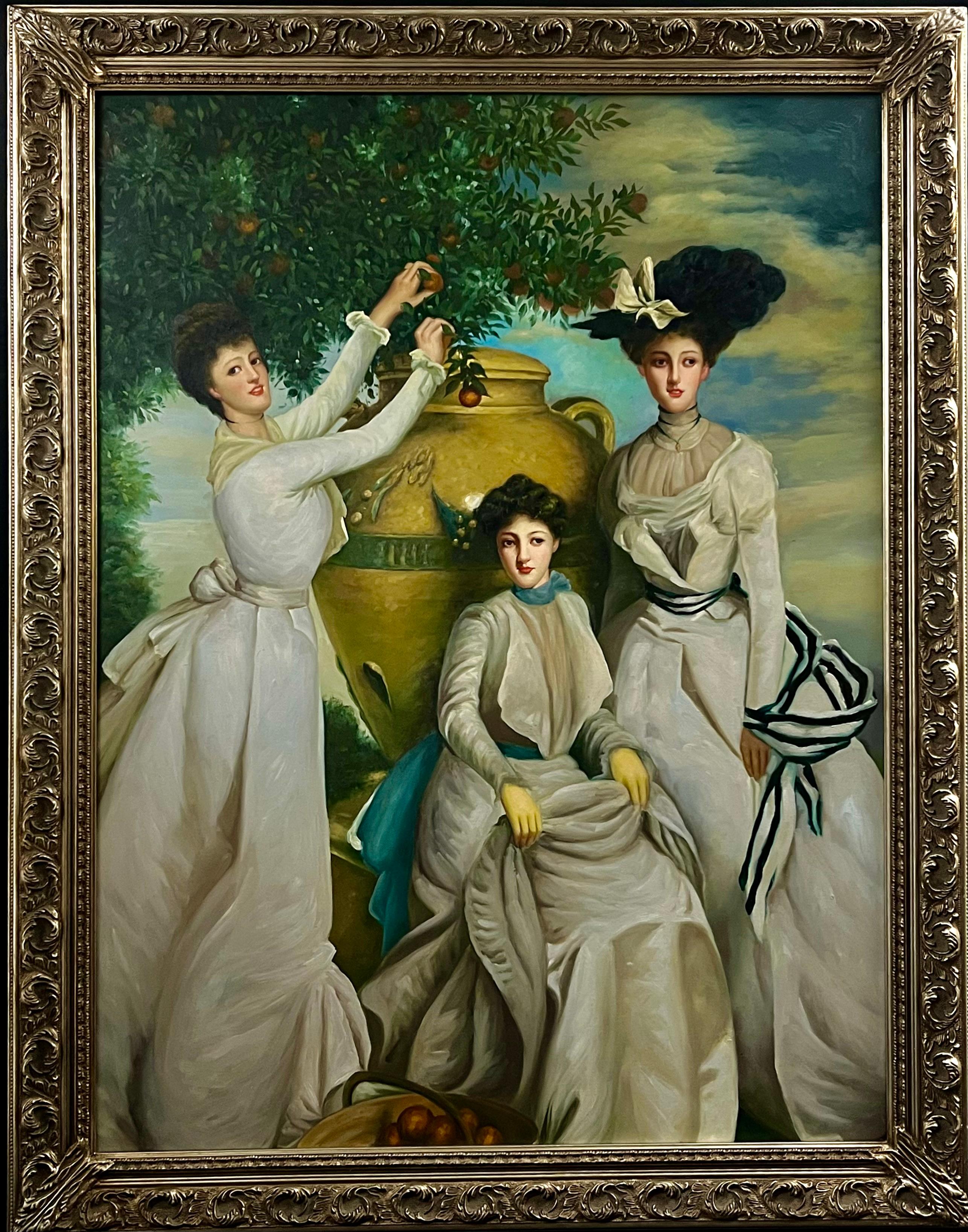 Nieustalony malarz, ''Portret trzech kobiet w historycznych strojach''