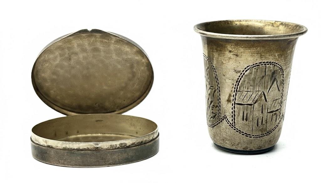 Srebrny zestaw- 2 sztuki