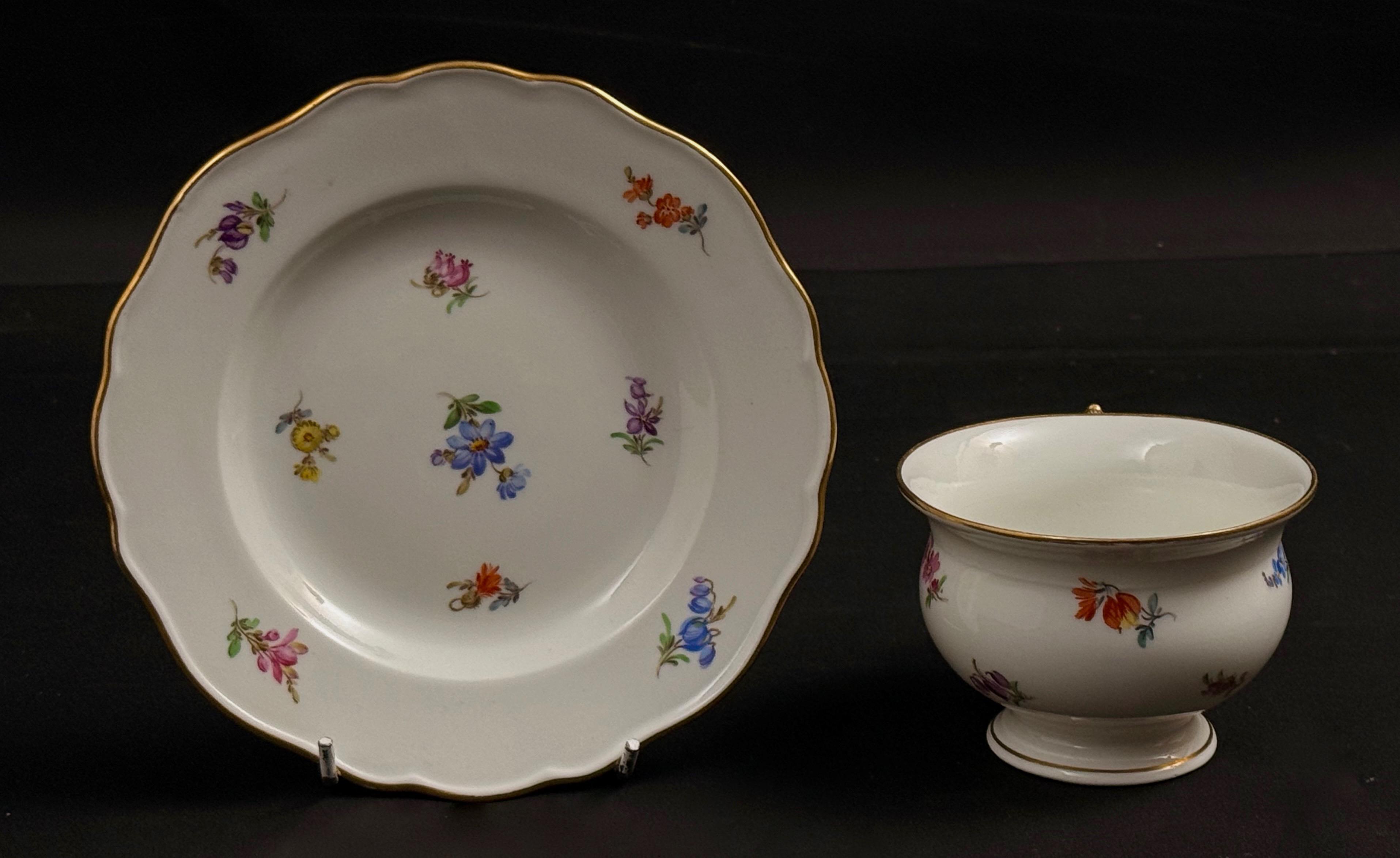 Porcelanowy zestaw- 2 sztuki, Miśnia