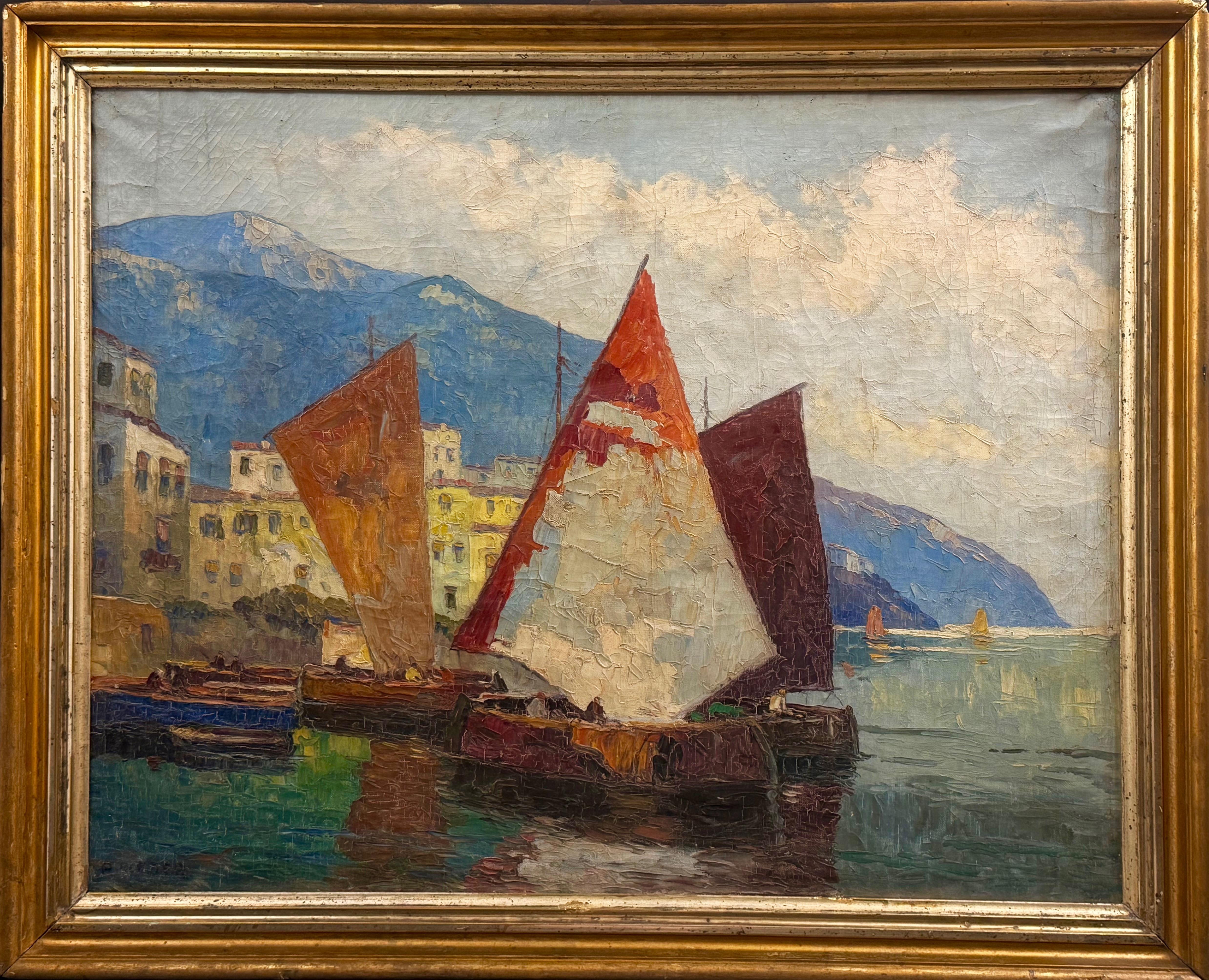 Nieustalony malarz, ''Łodzie na jeziorze Garda''