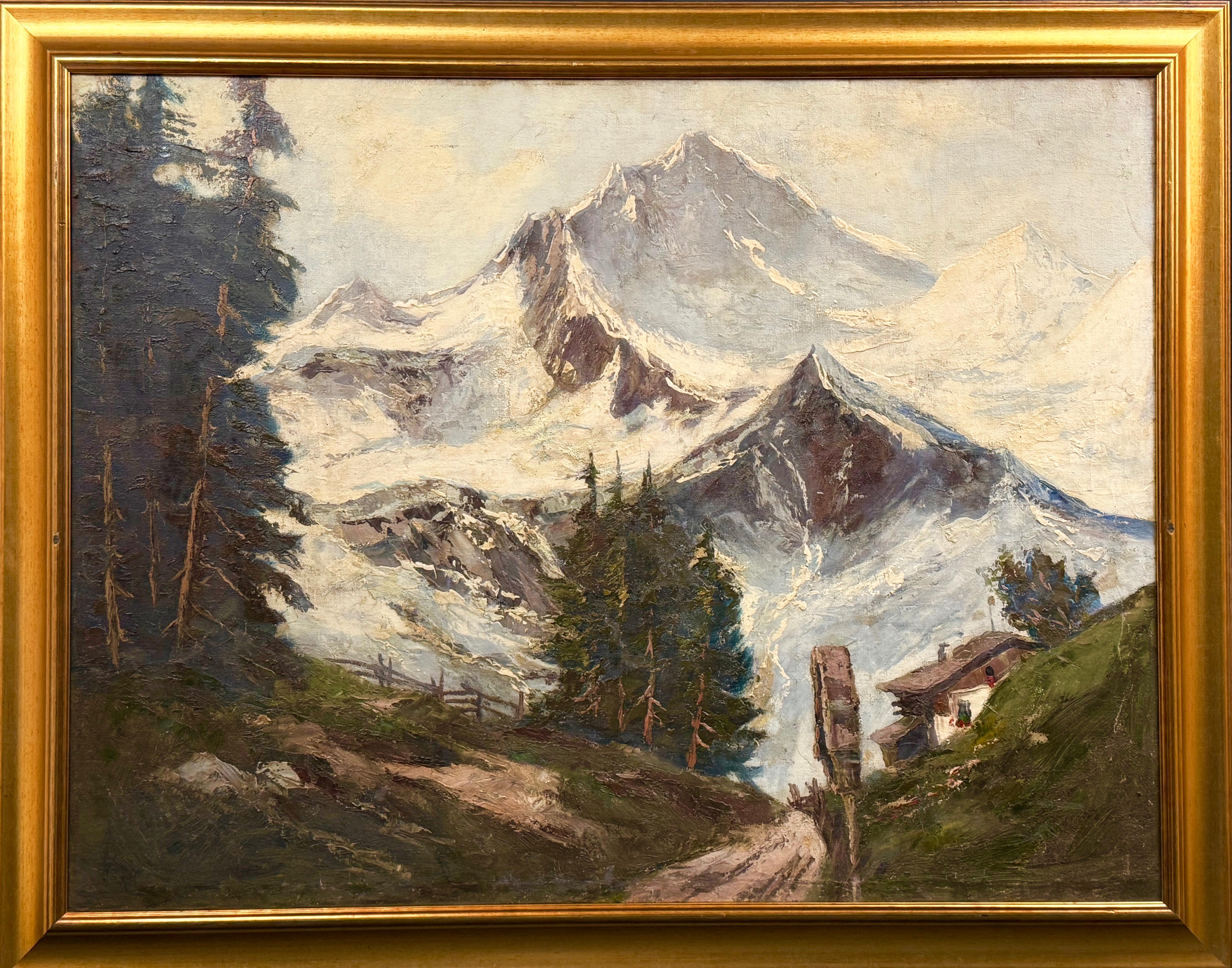 Nieustalony malarz ''Pejzaż alpejski''