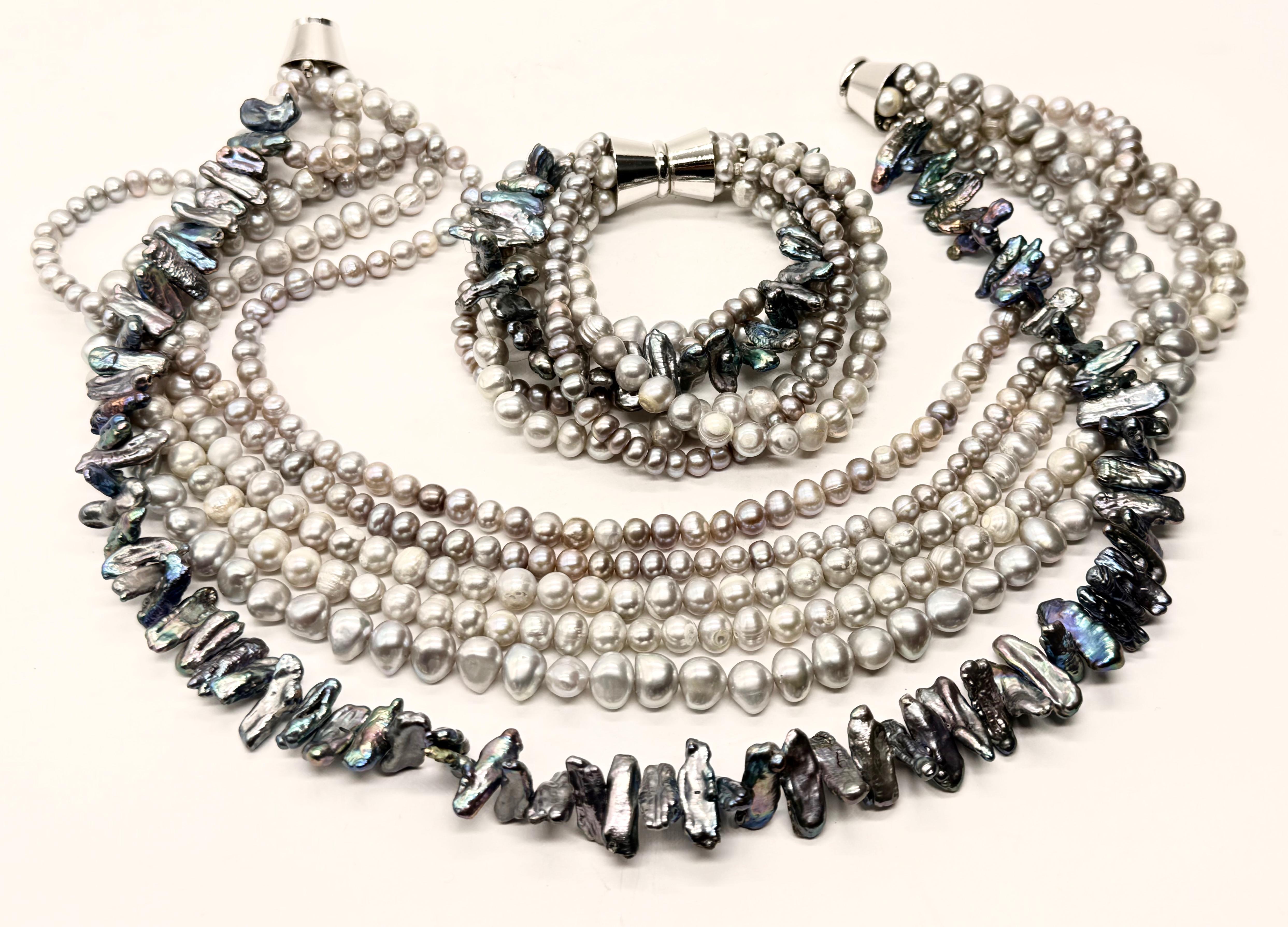 Naszyjnik i bransoleta z pereł