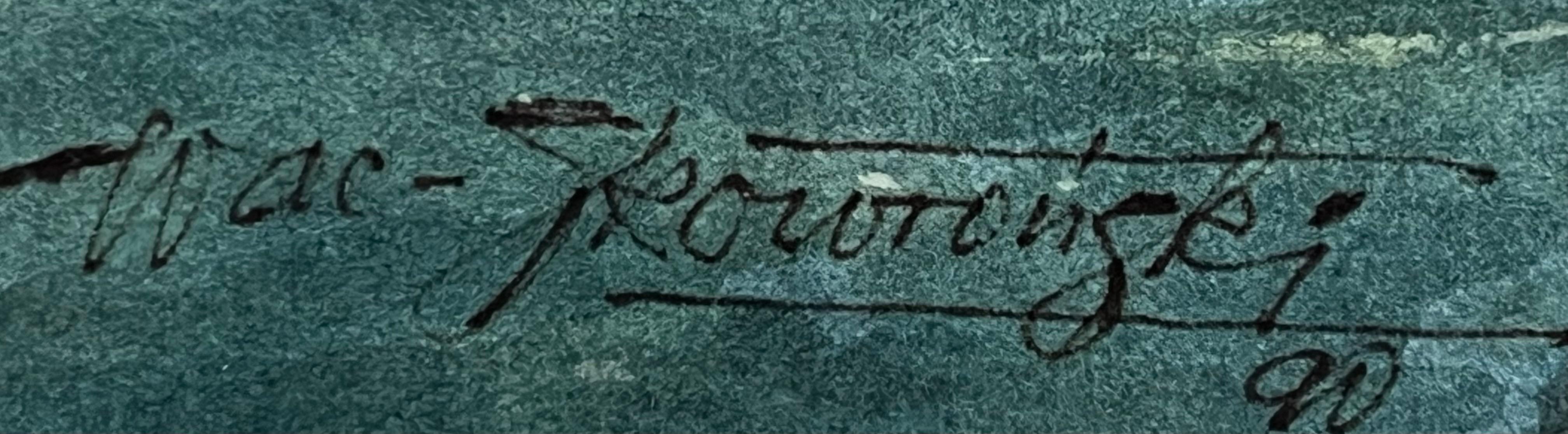 Wacław Skowroński,''Pejzaż z zachodem słońca''