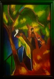 Nieustalony malarz, ''Scena rodzajowa w parku''