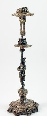 Srebrny figuralny kandelabr, masa 513 g – miniatura 3