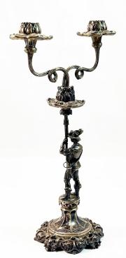 Srebrny figuralny kandelabr, masa 513 g – miniatura 9