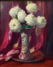 Władysław Majewski(1881-1925), ''Chryzantemy w wazonie''