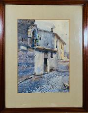 Karl Alexander Von Winkler(1860-1911), „Starówka Frascati” – miniatura 2