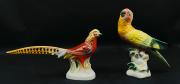 Dekoracyjny zestaw figur egzotycznych ptaków- 2 sztuki