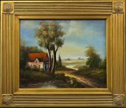 Nieustalony malarz, ''Pejzaż z domem pośród stawów''