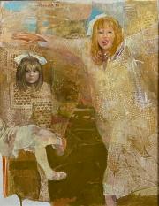 Joanna Zdrzalik(1938-2004),''Portret Ałły Pugaczowej z córką''