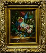 Nieustalony malarz,''Bukiet kwiatów w wazonie''