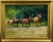Nieustalony malarz,''Konie w galopie''