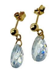 Para złotych kolczyków, masa 3,4 g