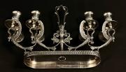 Srebrny kandelabr salonowy 4-ramienny, masa 1304 g – miniatura 6