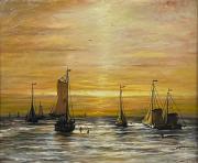 Nieustalony malarz, ''Żaglowce na morzu''