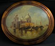 Zestaw 2 obrazów w owalnych ramach