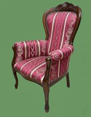 Salonowy fotel w stylu Ludwika Filipa