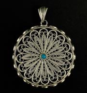 Zestaw 3 broszek i wisior ze srebra