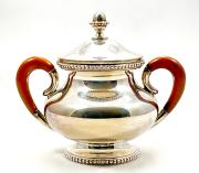 Srebrny serwis stołowy do kawy/herbaty ,masa łączna 2870 g – miniatura 3