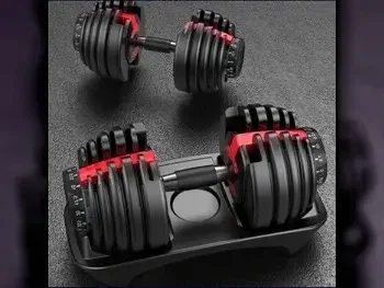 أثقال - دامبل قابل للتعديل  - مستدير  - أسود