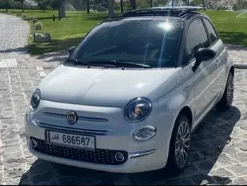 فيات  500  هاتش باك  أبيض  2023