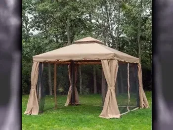 Camping Tent 4 Person  Brown  300 CM  250 CM  Waterproof