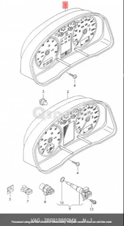 Car Parts - Volkswagen  Passat  - Interior Parts  -Part Number: 3B0919880MX