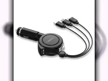 شواحن هاتف للسيارة يو اس بي من النوع سي  أسود