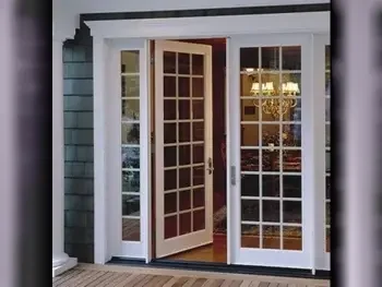 Doors, Windows And Handrails White /  Door  Aluminum  Price /Per Meter  190 m  90 m  With Glass  With Delivery  With Installation