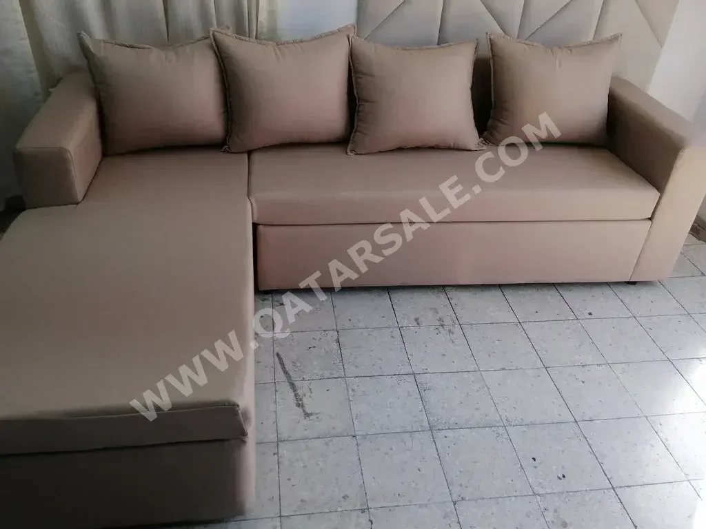 Sofas, Couches & Chairs L shape - Cotton / Cotton Blend - Beige