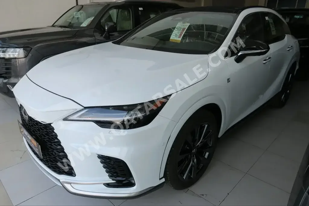 لكزس  ار اكس  350 اف سبورت  2023  اوتوماتيك  0 كم  6 سلندر  دفع كلي مستمر  اس يو في  أبيض  تحت الضمان