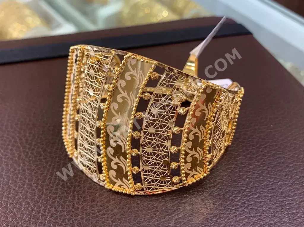 Gold Woman  Bracelet  By Weight  Bahrain  22.36 Gram  Free Shipping  Yellow Gold  21k