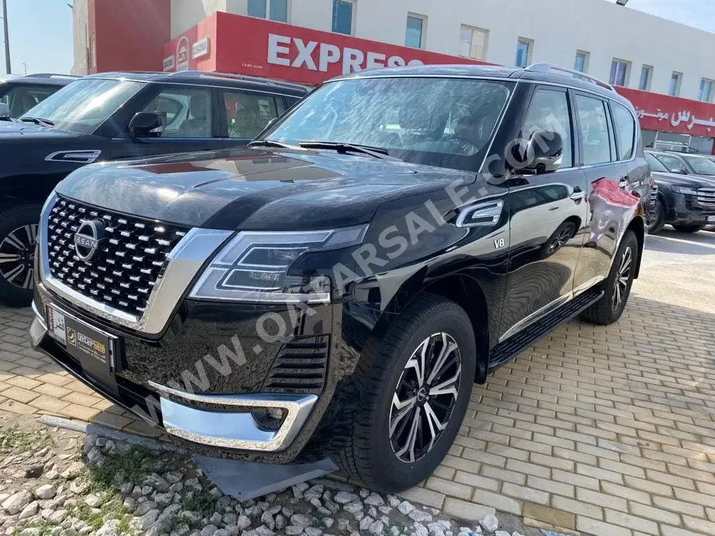 Nissan  Patrol  Titanium  2023  Automatic  0 Km  8 Cylinder  Four Wheel Drive (4WD)  SUV  Black  With Warranty