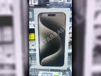 ابل  - ايفون 15  - برو ماكس  - تيتانيوم طبيعي  - 256 جيجابايت