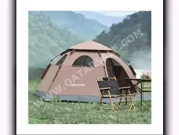 Camping Tent 4 Person  Gray  Autumn/Winter  1  Porodo  Waterproof