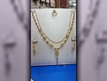 Gold Without Stone  Woman  Set  By Weight  Bahrain  21.8 Gram  Yellow Gold  21k