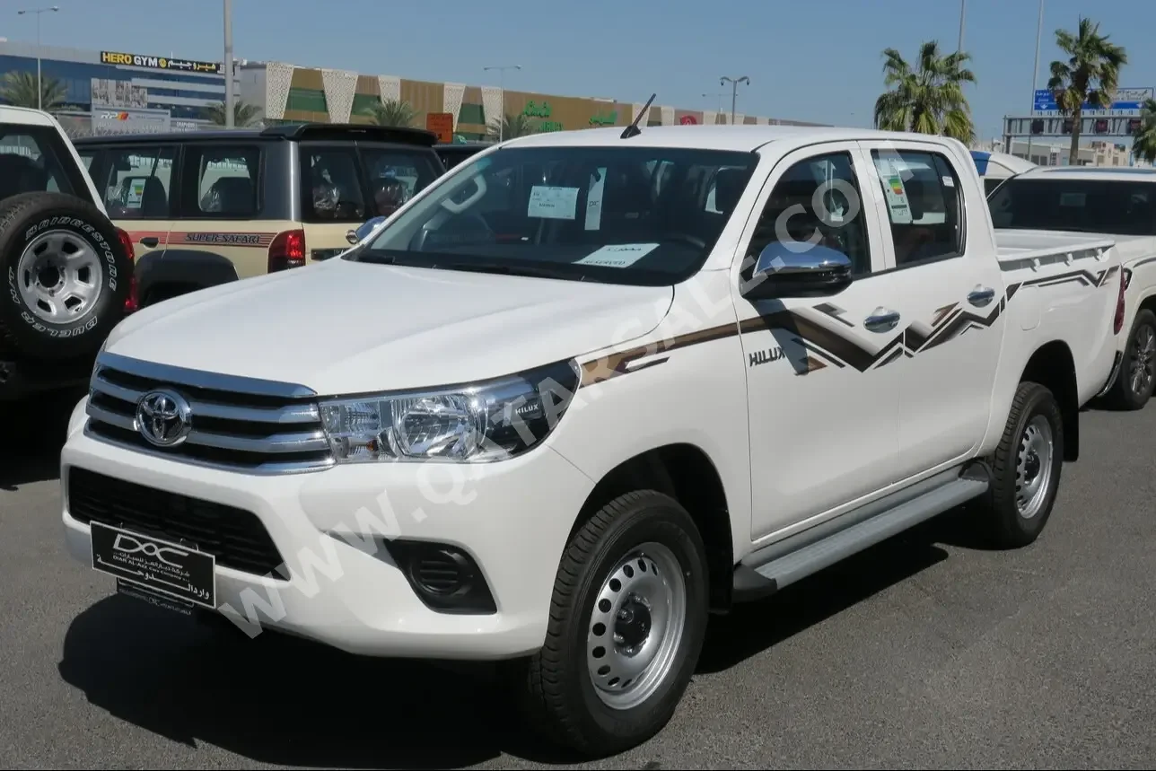 تويوتا  هاي لوكس  2024  اوتوماتيك  0 كم  4 سلندر  دفع رباعي  بيكب  أبيض  تحت الضمان