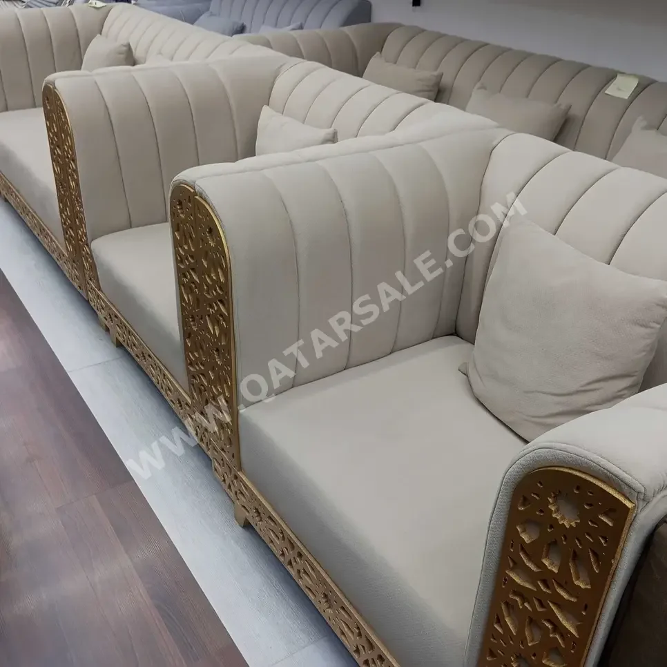 Sofas, Couches & Chairs Sofa Set  Velvet  Beige