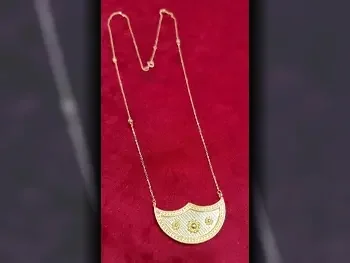 Gold Necklace  Bahrain  Woman  By Weight  9.5 Gram  Without Stone  Yellow Gold  21k