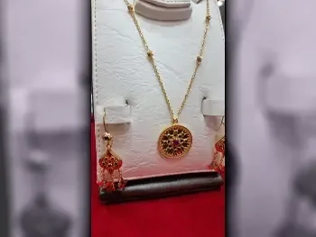 Gold Set  Bahrain  Woman  By Weight  23.3 Gram  With Stone(s)  Yellow Gold  21k